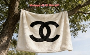 Chanel Classic Double C Flannel Sofa Throw Blanket IMG_6634
